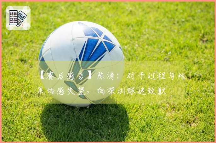 【赛后感言】陈涛：对于过程与结果均感失望，向深圳球迷致歉